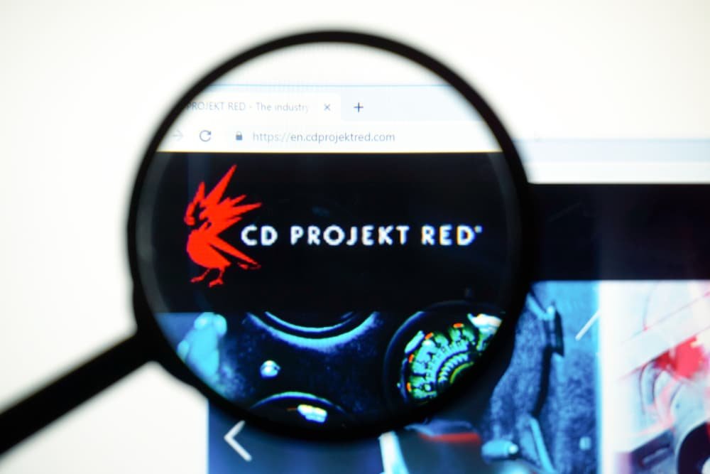 CD Projekt Red company logo on black background