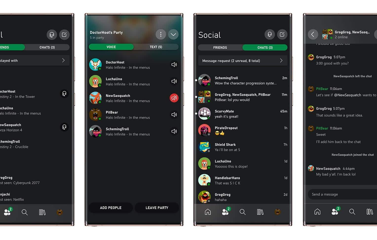 Xbox app interface showing game streaming options on mobile