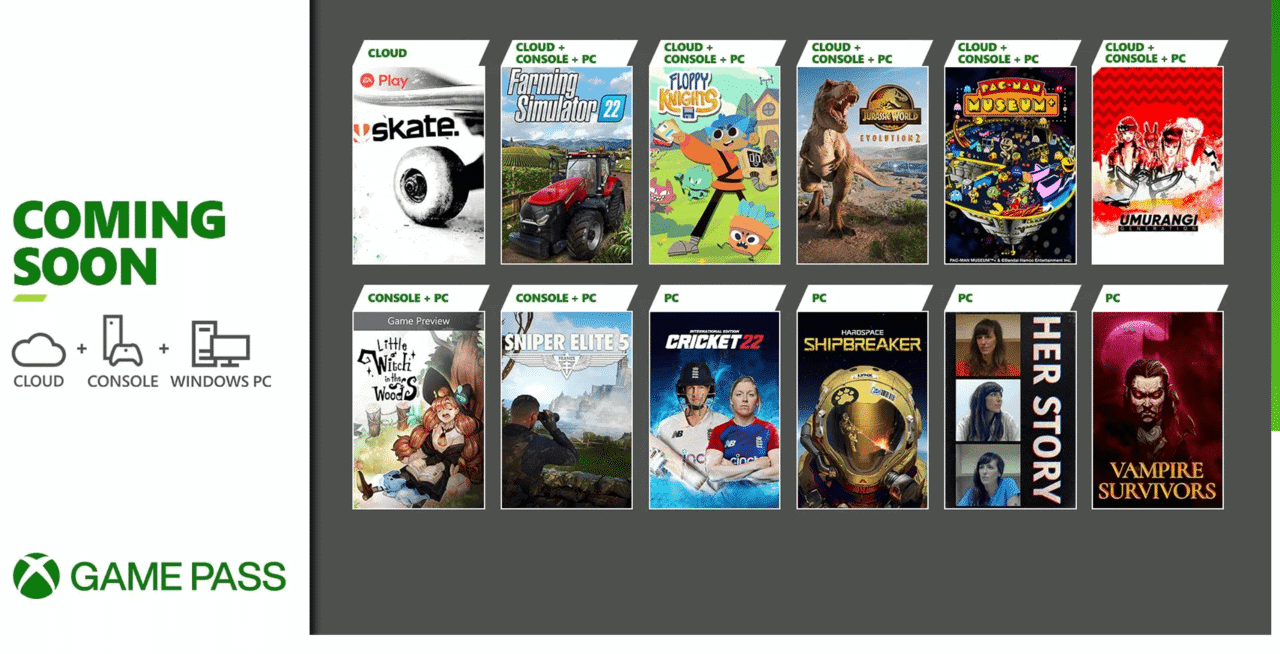 Xbox Game Pass logo with promotional art