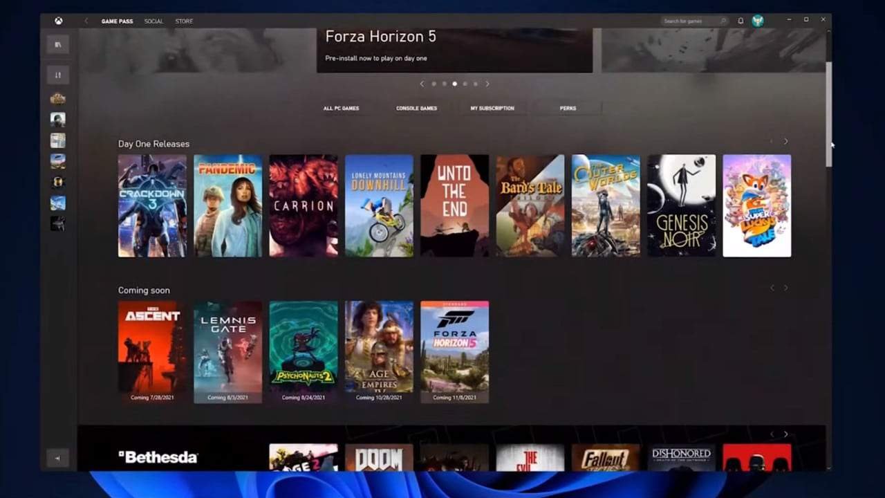 Xbox Game Pass logo and game imagery