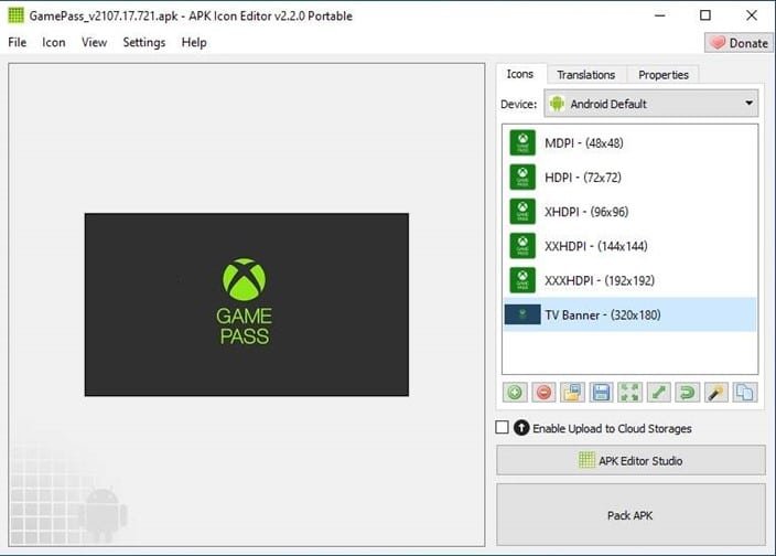 Xbox Game Pass banner for Android TV shown in APK discovery