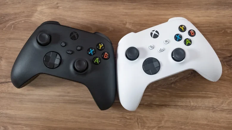 Microsoft Xbox controller on a studio floor